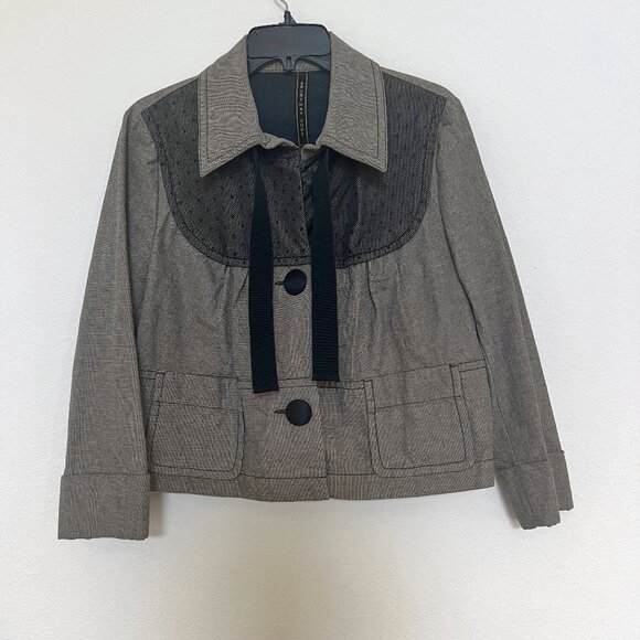 Sportmax Code (Max Mara) Lightweight Short Jacket, Pleated Black - Picture 2 of 8